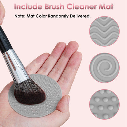 4 In 1 Electric Makeup Brush Cleaner USB Powered Automatic Brush Blender Machine With Timer Digital Display Cleaning Drying UV Disinfection Brush Storage For All Types Of Brushes Valentines Day Gift - Beautybienetre.