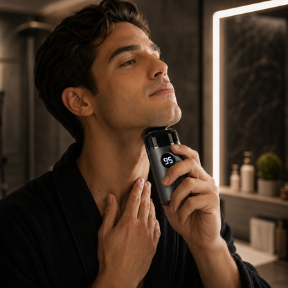 Rasoir Électrique Homme à Têtes Rotatives | Utilisation Sec ou Humide (Wet & Dry)