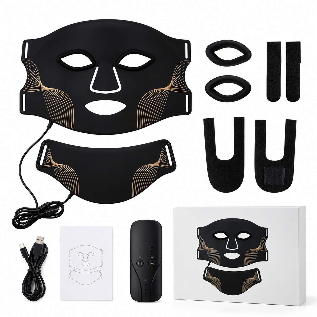 Masque LED Visage & Cou – 7 Couleurs