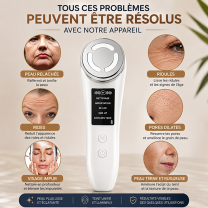 Masseur Facial RF & EMS — Lifting, Radiofréquence & Microcourant
