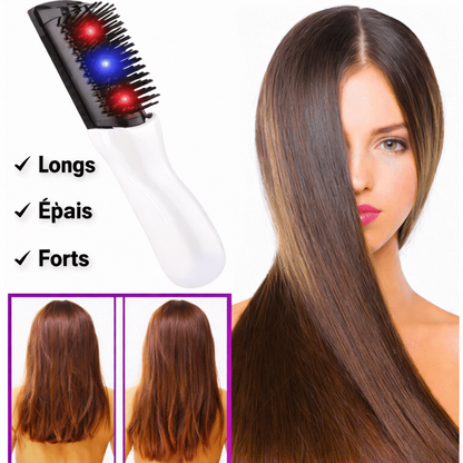 Peigne Électrique Cuir Chevelu – Massage Vibration & Lumière Rouge Portable