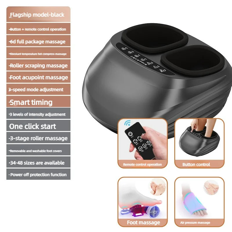 Masseur de Pieds Chauffant | Vibrations, Pétrissage & Acupression