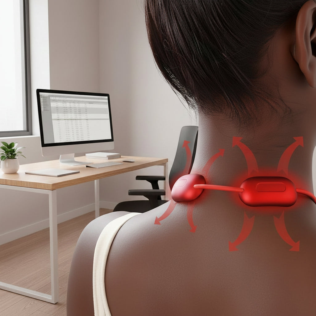 Masseur Cervical Portable – Compresse Chaude & Impulsion pour le Cou