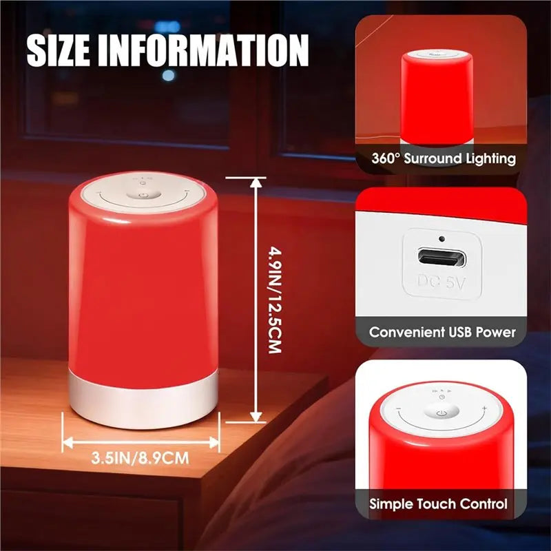 Red Light Therapy Lamp 670nm | Sleep Aid and Soothing Light