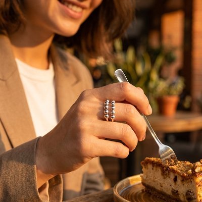 Bague Anti - Stress Multi - Rangs à Billes Rotatives | Stimulation Tactile Complexe Soulagement Anxiété - Beautybienetre.