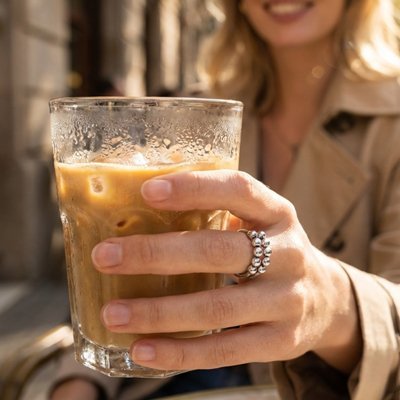 Bague Anti - Stress Multi - Rangs à Billes Rotatives | Stimulation Tactile Complexe Soulagement Anxiété - Beautybienetre.