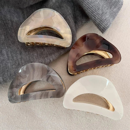 Barrette Géométrique Française en Acétate Premium Ultra - Légère | Style Vintage Chic 4 Motifs - Beautybienetre.