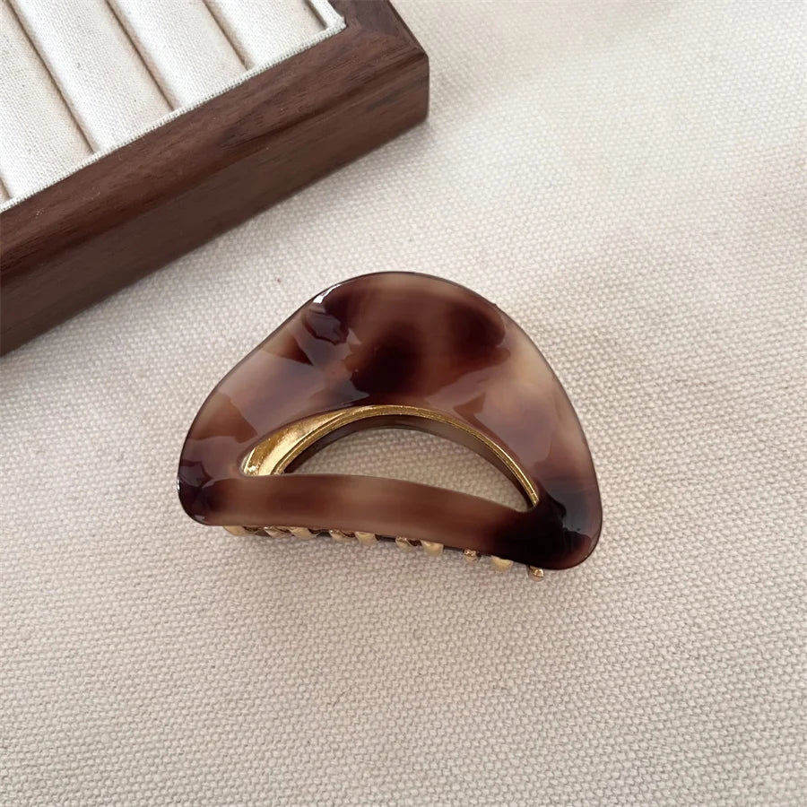 Barrette Géométrique Française en Acétate Premium Ultra - Légère | Style Vintage Chic 4 Motifs - Beautybienetre.