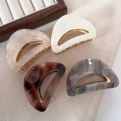 Barrette Géométrique Française en Acétate Premium Ultra - Légère | Style Vintage Chic 4 Motifs - Beautybienetre.