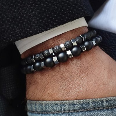 Bracelet perle homme | Élégance Intemporelle - Beautybienetre.