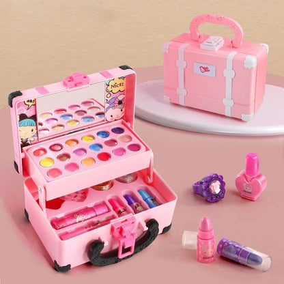 Enfants maquillage cosmétiques semblant jouer boîte princesse maquillage fille jouet jouer ensemble rouge à lèvres ombre à paupières sécurité Non toxique Kit jouet enfant - Beautybienetre.