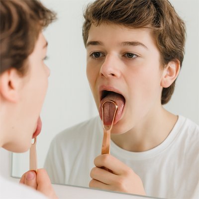 Gratte langue en cuivre | PureBuccal - Beautybienetre.