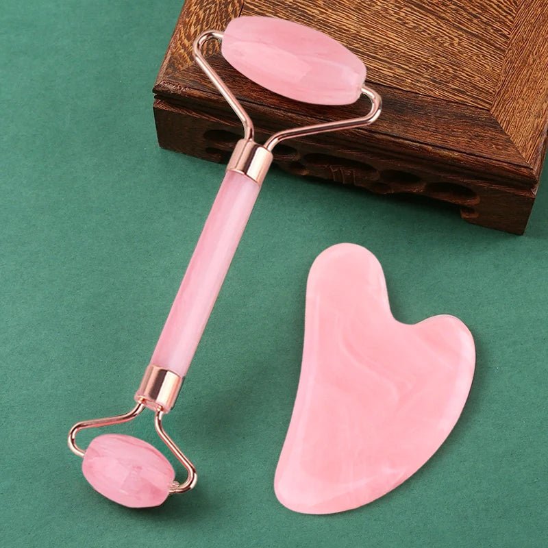 Kit Rouleau de Glace Facial et Gua Sha | Soin Anti - Âge et Lifting Naturel - Beautybienetre.