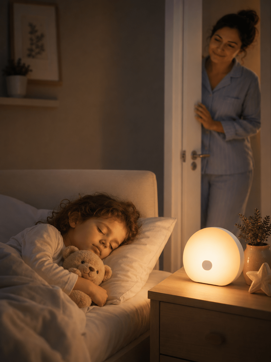 Machine à Bruit Blanc — Veilleuse LED RGB Tactile Rechargeable | Son Apaisant pour Bébé & Adulte - Beautybienetre.