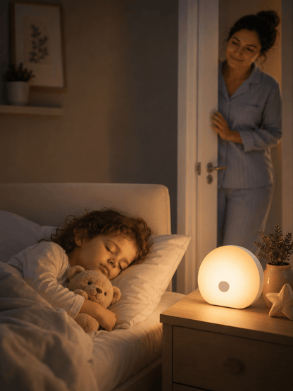 Machine à Bruit Blanc — Veilleuse LED RGB Tactile Rechargeable | Son Apaisant pour Bébé & Adulte - Beautybienetre.