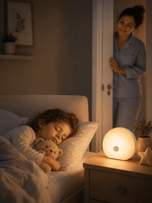 Machine à Bruit Blanc — Veilleuse LED RGB Tactile Rechargeable | Son Apaisant pour Bébé & Adulte - Beautybienetre.