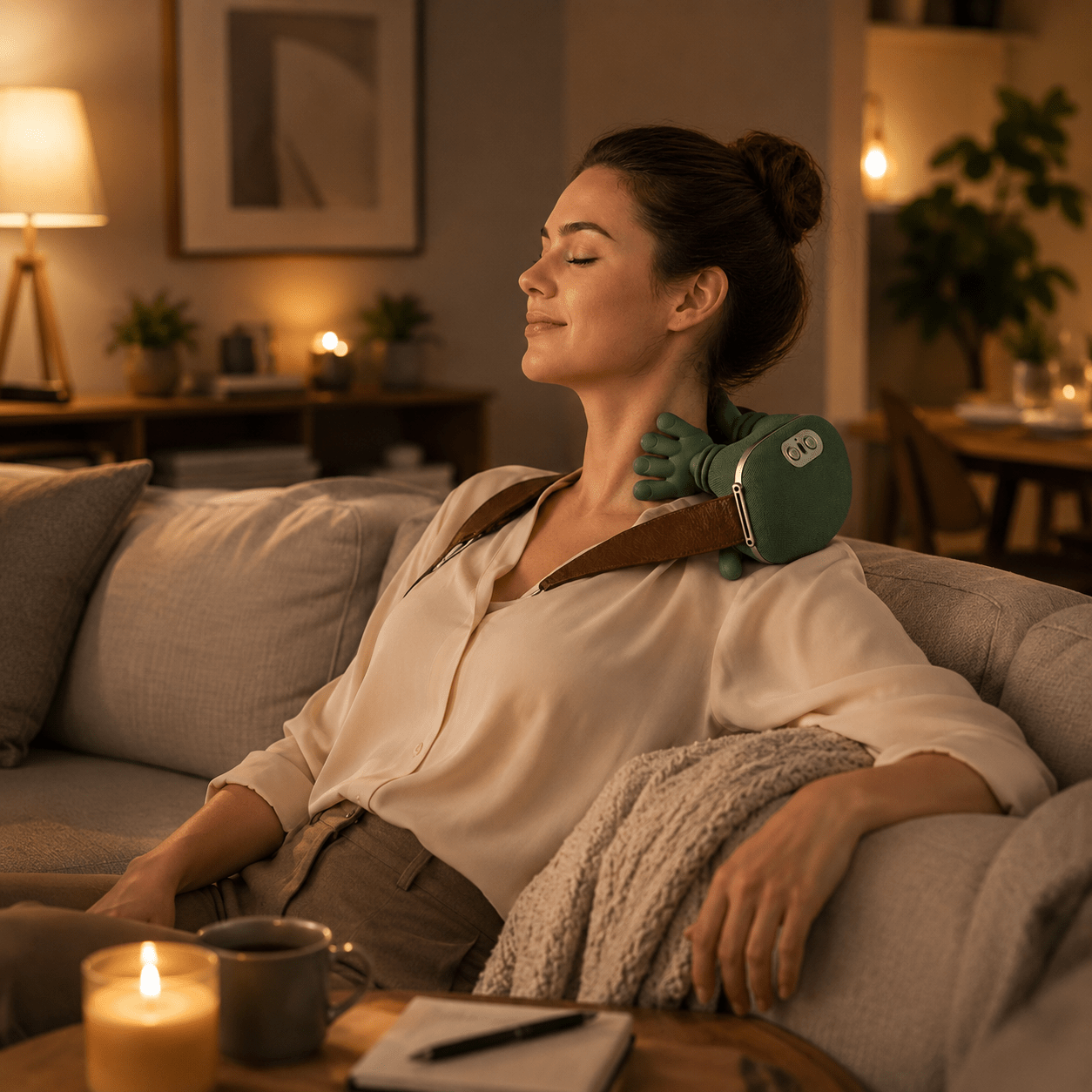 Masseur Cou & Épaules Shiatsu N7 — Pétrissage 4D, Chaleur & 3 Niveaux d'Intensité - Beautybienetre.