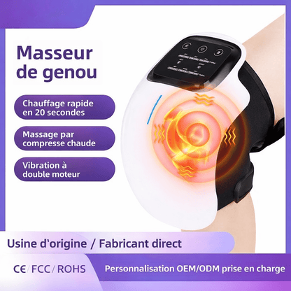 Masseur de Genou à Compression Chaude Infrarouge - Beautybienetre.