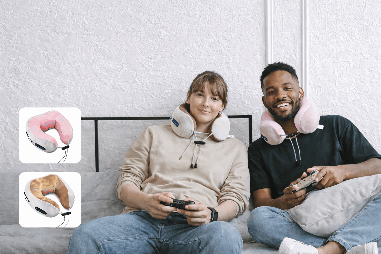 Oreiller de Massage Cervical 3D Shiatsu | Chaleur et Vibration Apaisantes - Beautybienetre.