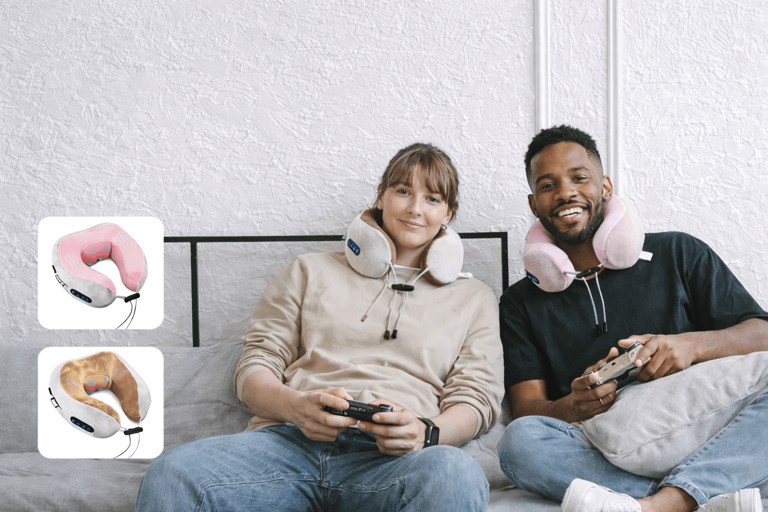 Oreiller de Massage Cervical 3D Shiatsu | Chaleur et Vibration Apaisantes - Beautybienetre.