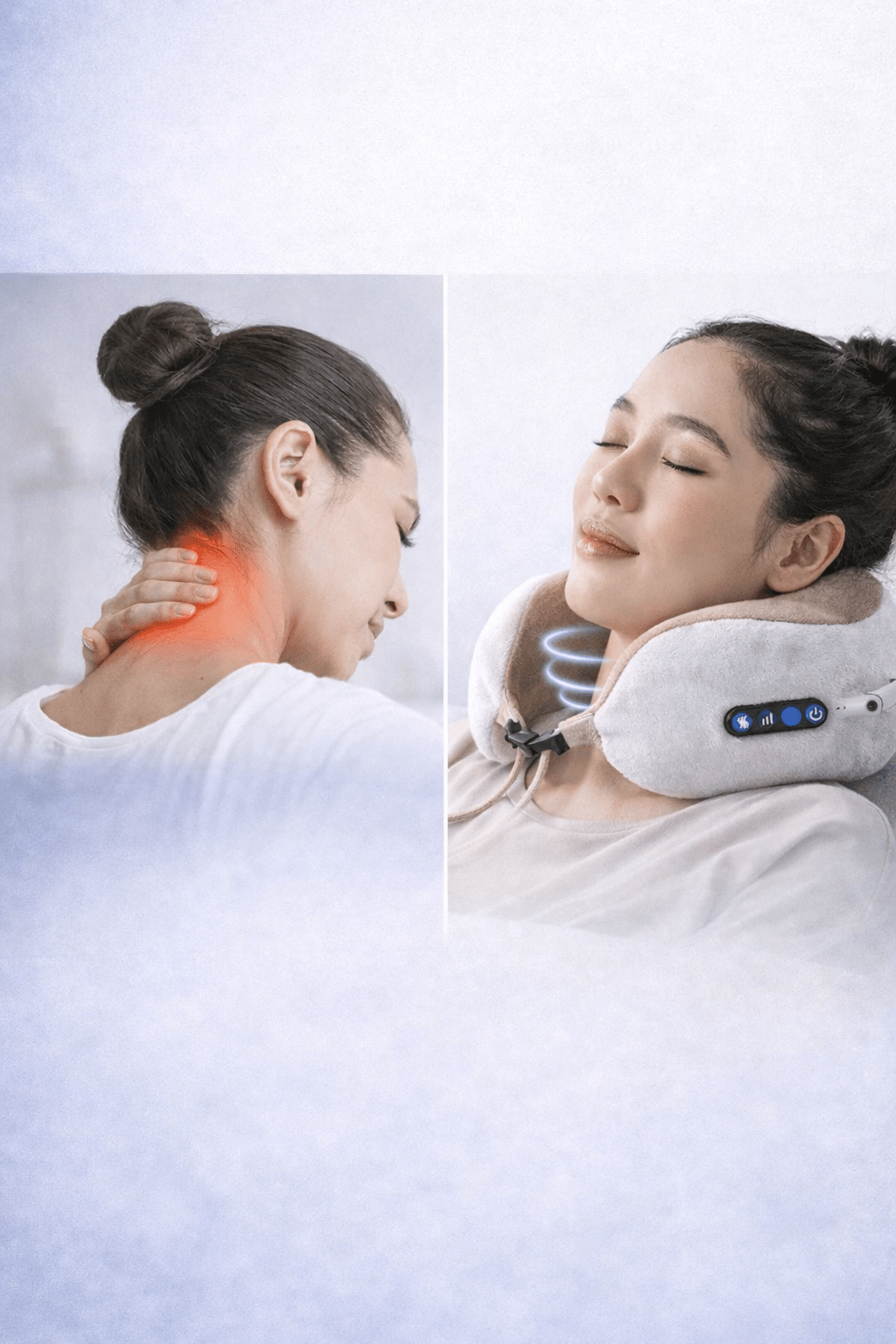 Oreiller de Massage Cervical 3D Shiatsu | Chaleur et Vibration Apaisantes - Beautybienetre.