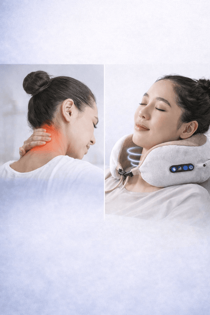 Oreiller de Massage Cervical 3D Shiatsu | Chaleur et Vibration Apaisantes - Beautybienetre.