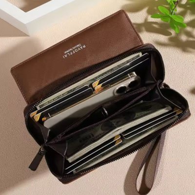 Portefeuille en Cuir Véritable | Élégance 8 Compartiments - Beautybienetre.