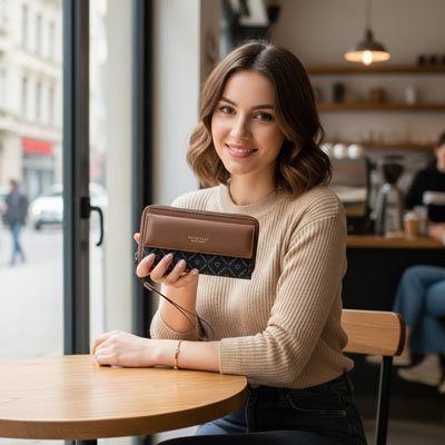 Portefeuille en Cuir Véritable | Élégance 8 Compartiments - Beautybienetre.