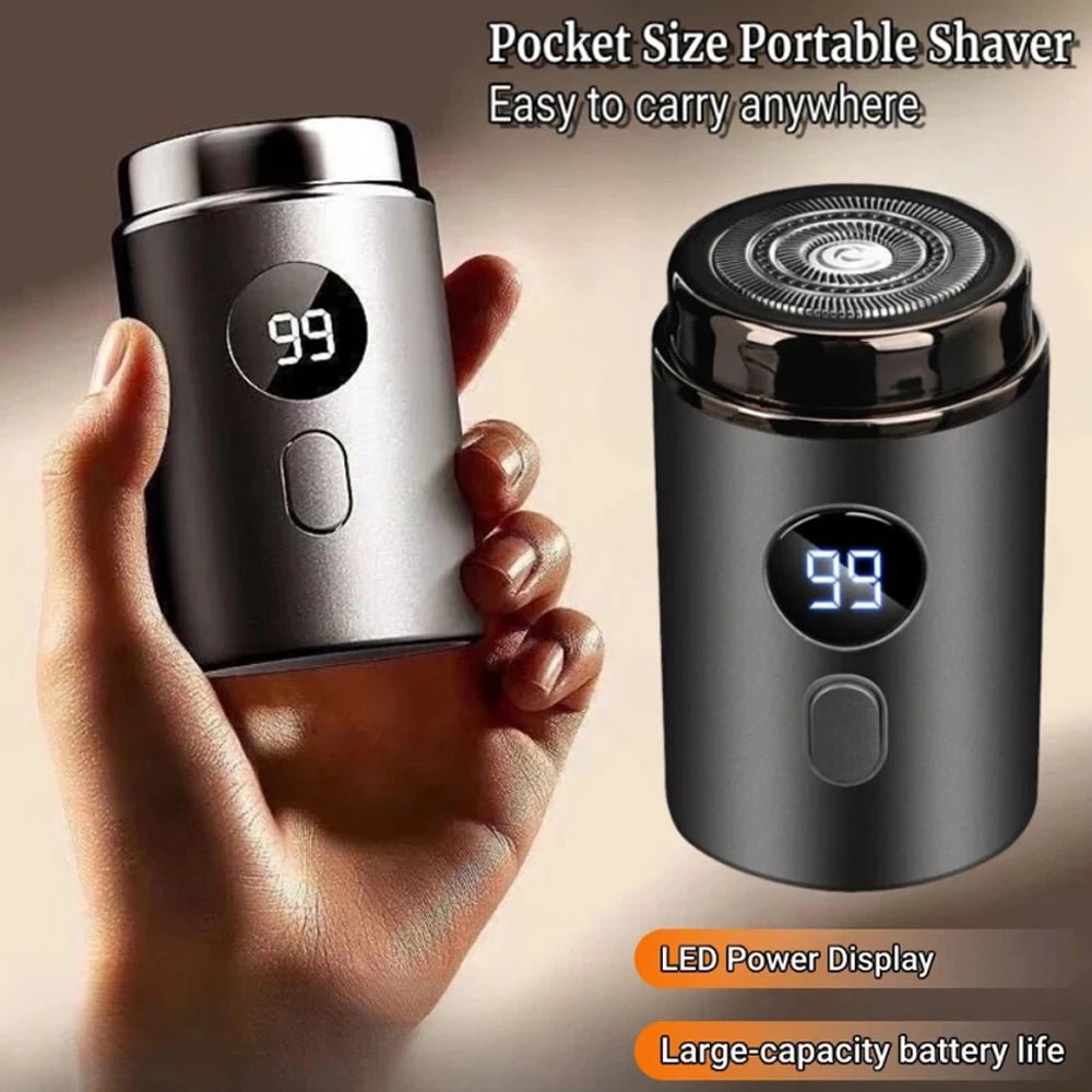 Rasoir électrique pour hommes Mini affichage numérique Led hommes Rechargeable type - c charge voiture Portable rasoir hommes femmes maison rasoir - Beautybienetre.