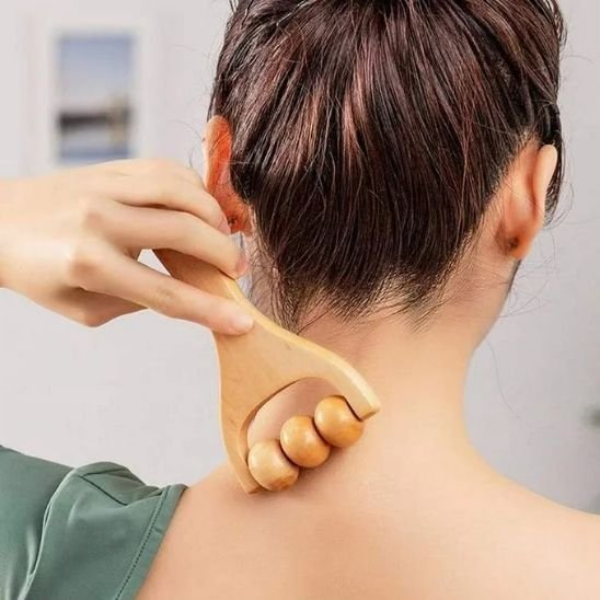 Rouleau de Massage en Bois à Disques Rotatifs | Modèle Pro - Beautybienetre.