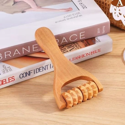 Rouleau de Massage en Bois à Disques Rotatifs | Modèle Pro - Beautybienetre.