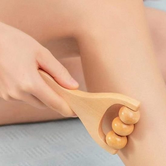 Rouleau de Massage en Bois à Disques Rotatifs | Modèle Pro - Beautybienetre.