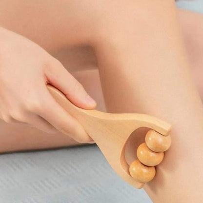Rouleau de Massage en Bois à Disques Rotatifs | Modèle Pro - Beautybienetre.