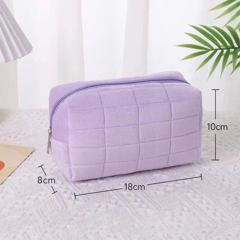 Sac de Maquillage en Peluche Mignon | Trousse de Voyage Portable et Douce - Beautybienetre.