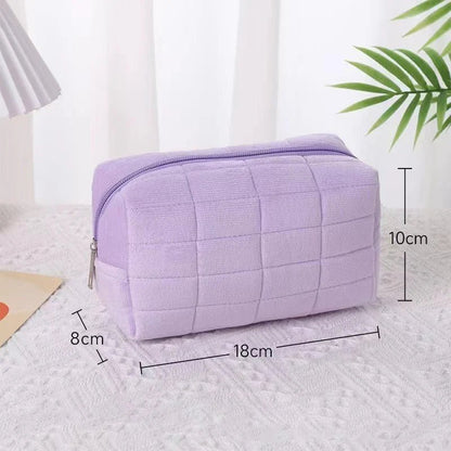 Sac de Maquillage en Peluche Mignon | Trousse de Voyage Portable et Douce - Beautybienetre.