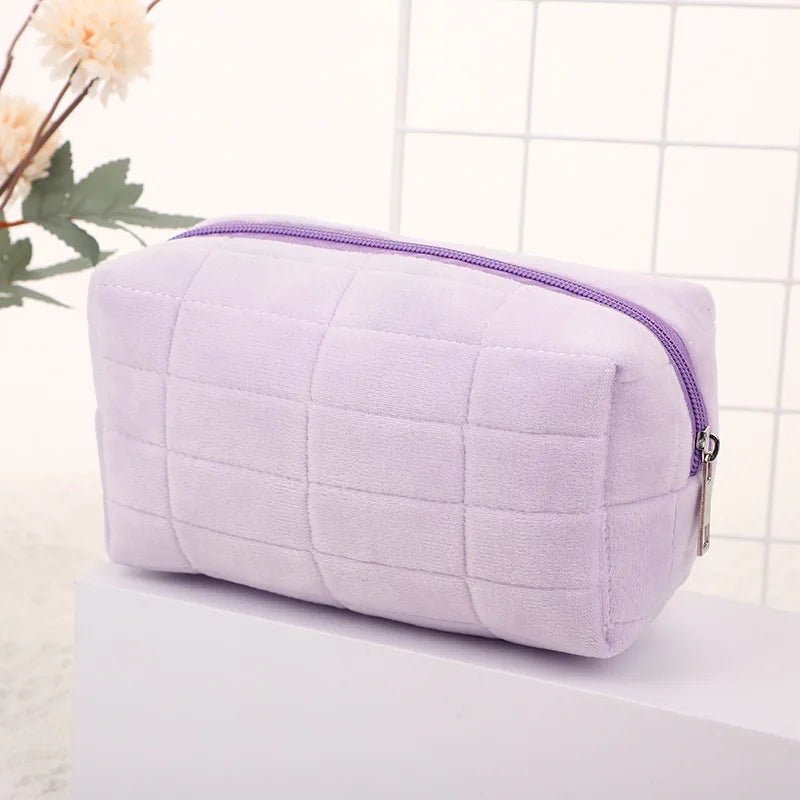Sac de Maquillage en Peluche Mignon | Trousse de Voyage Portable et Douce - Beautybienetre.