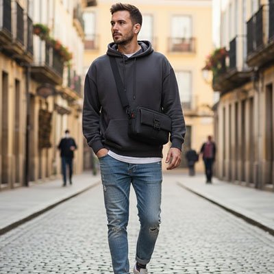 Sac en bandoulière homme | Urban Style - Beautybienetre.