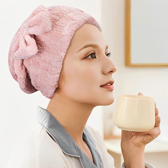 Serviette cheveux microfibre absorbante | Séchage rapide - Beautybienetre.