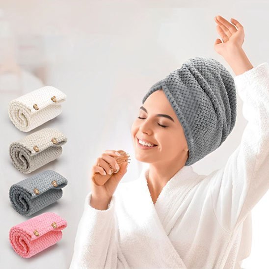 Serviette Cheveux Microfibre Ultra - Absorbante | RapidDry - Beautybienetre.