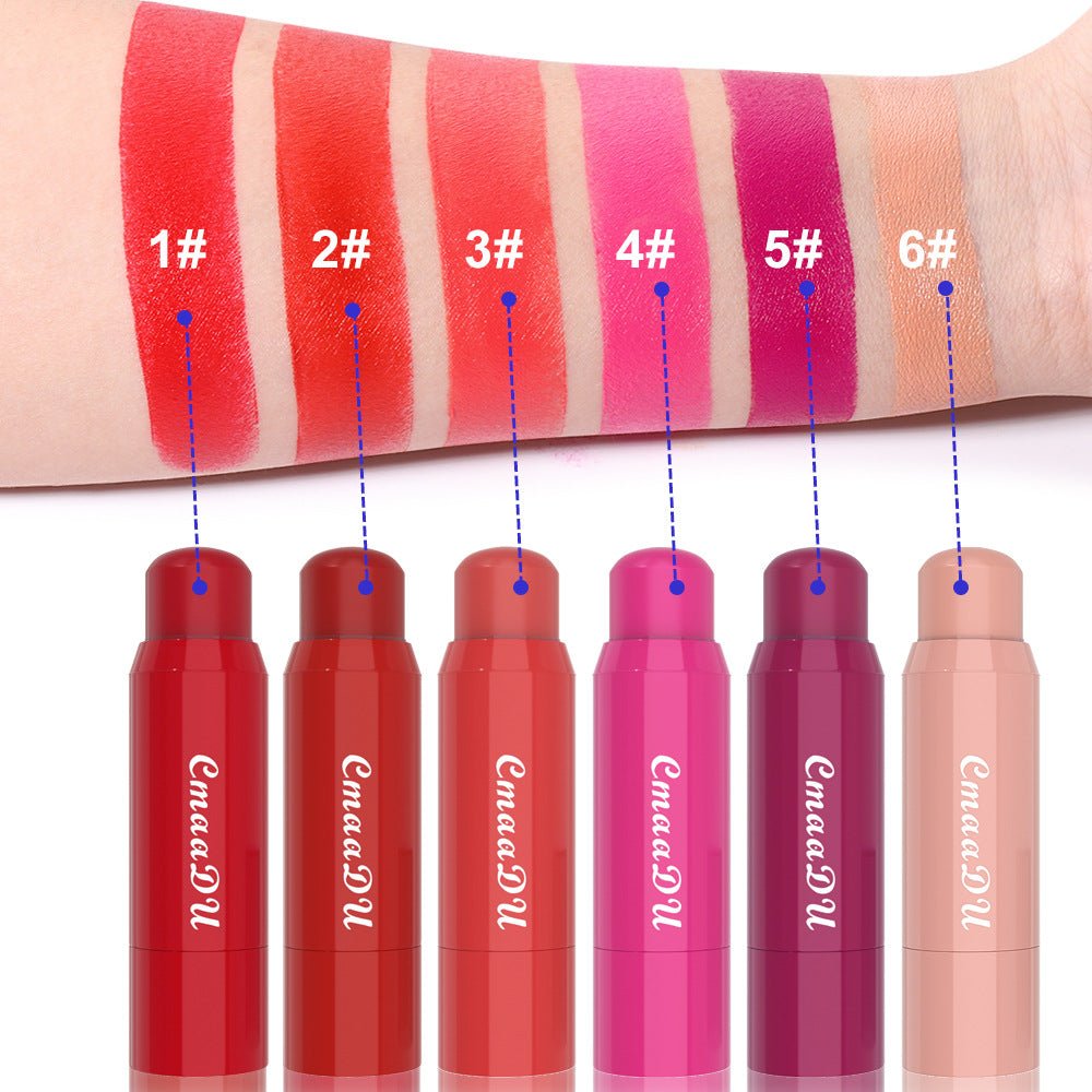 Stick Blush Lèvres & Joues CmaaDu — Rouge Vif, Fuchsia, Nude | 6 Couleurs - Beautybienetre.