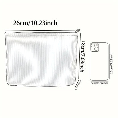 Trousse de Maquillage Velours Côtelé Floral | Rangement Léger et Multifonctionnel - Beautybienetre.