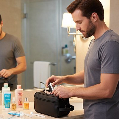 Trousse de toilette homme | Élégance Voyage - Beautybienetre.