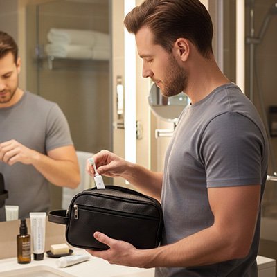 Trousse de toilette homme | Élégance Voyage - Beautybienetre.