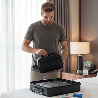 Trousse de toilette homme | Élégance Voyage - Beautybienetre.